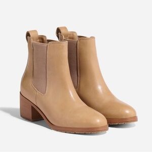 Nisolo Light Brown Leather Ankle Booties